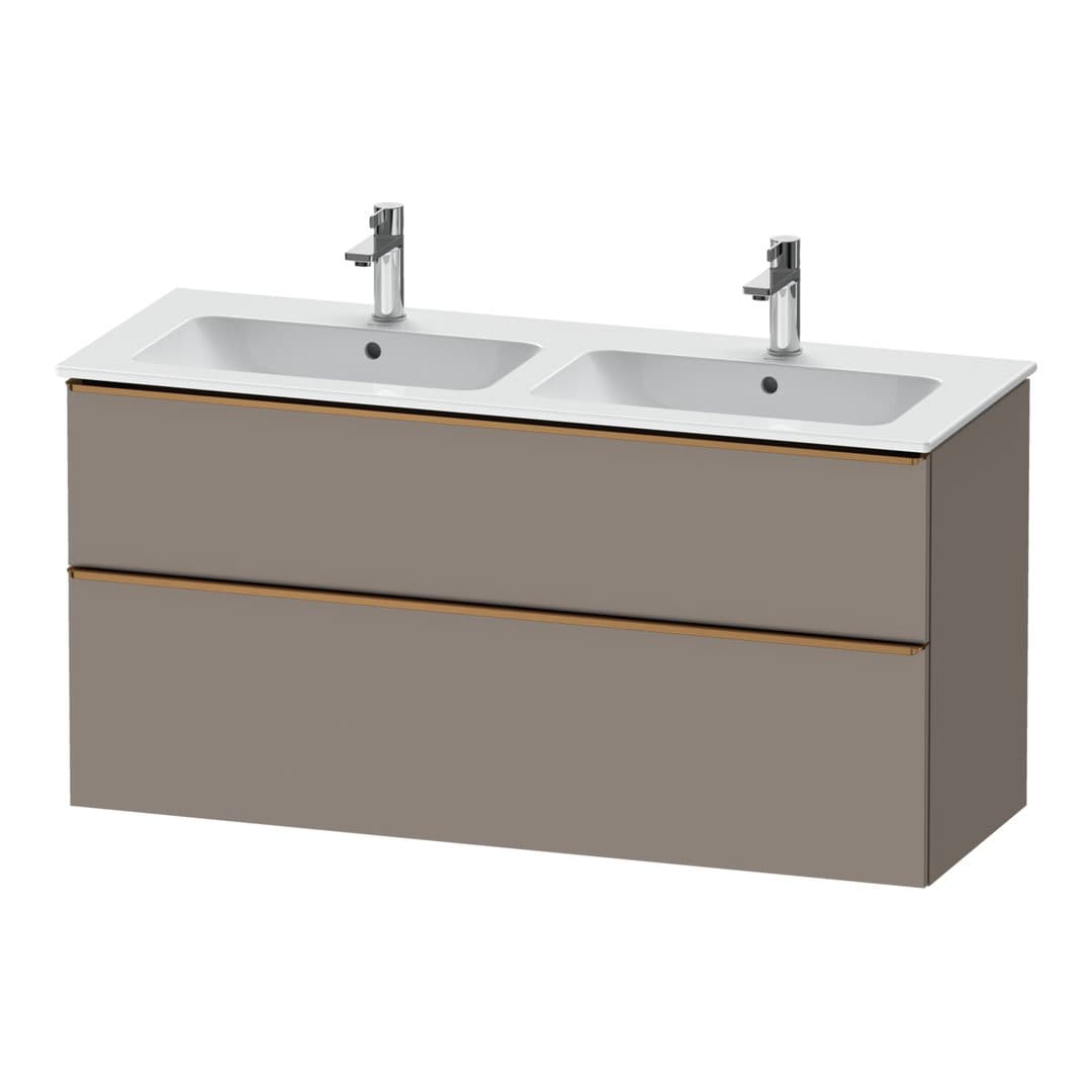 Duravit D-Neo – Έπιπλο Νιπτήρα – 1280 mm, 2 συρτάρια, Bronze Brushed – Basalte Matt, Decor (DE4365004430000)