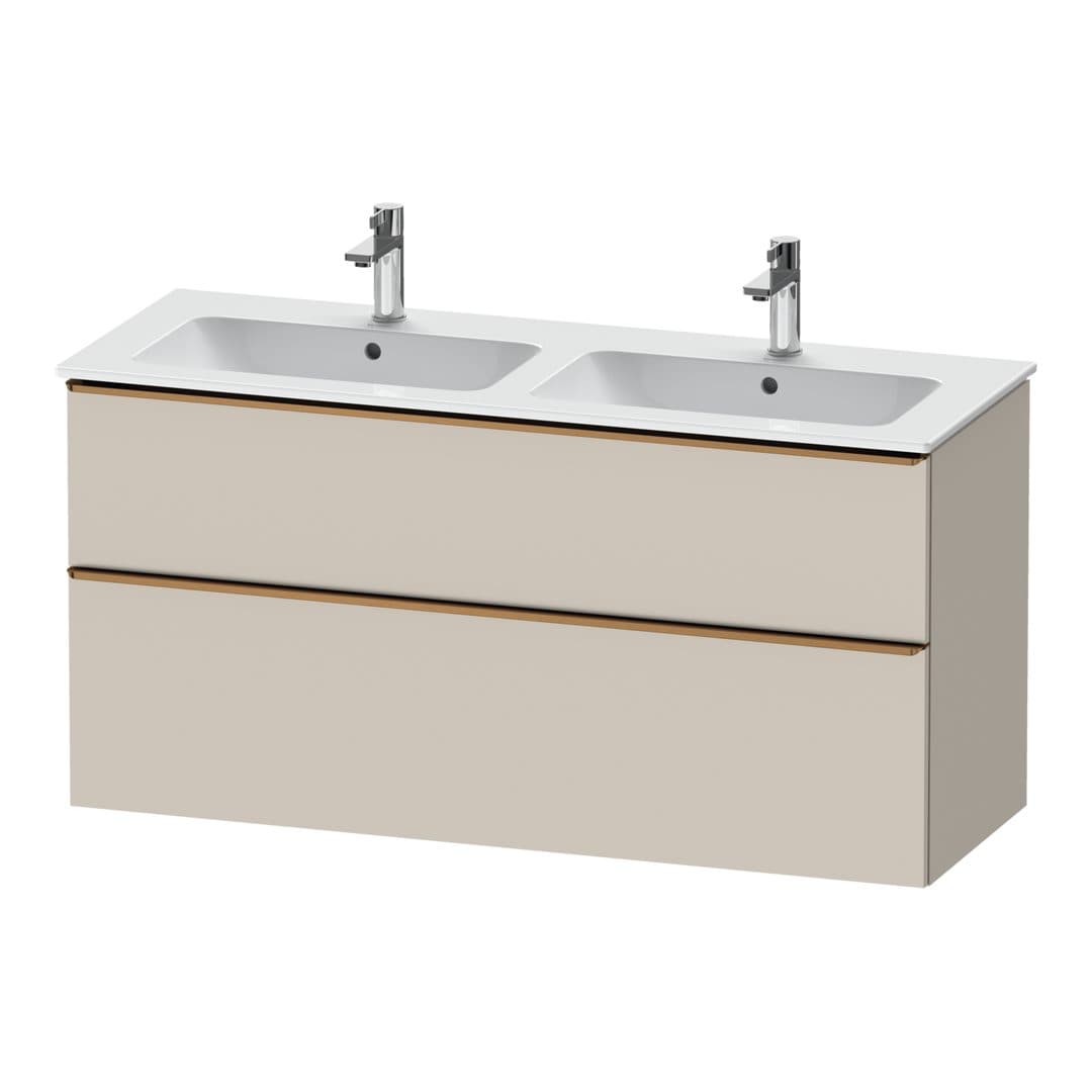Duravit D-Neo – Έπιπλο Νιπτήρα – 1280 mm, 2 συρτάρια, Bronze Brushed – Taupe Matt, Decor (DE4365004910000)
