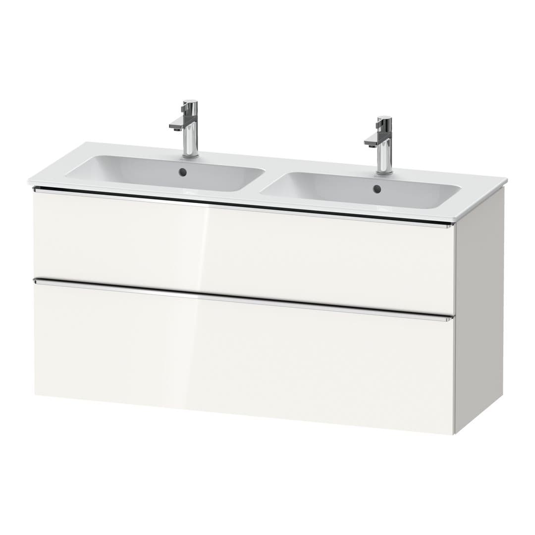 Duravit D-Neo – Έπιπλο Νιπτήρα – 1280 mm, 2 συρτάρια, Chrome High Gloss – White High Gloss, Decor (DE4365010220000)