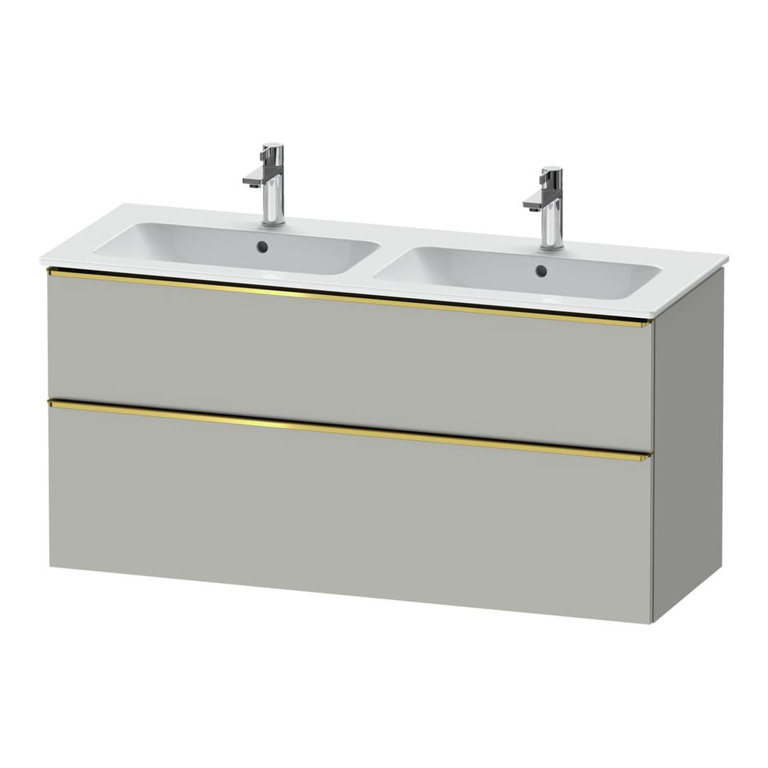 Duravit D-Neo – Έπιπλο Νιπτήρα – 1280 mm, 2 συρτάρια, Gold Polished – Concrete grey Matt, Decor (DE4365034070000)