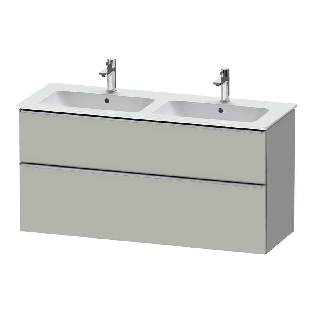 Duravit D-Neo – Έπιπλο Νιπτήρα – 1280 mm, 2 συρτάρια, Stainless steel Brushed – Concrete grey Matt, Decor (DE4365070070000)