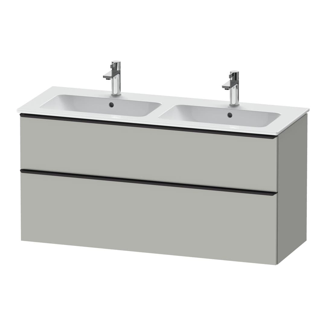 Duravit D-Neo – Έπιπλο Νιπτήρα – 1280 mm, 2 συρτάρια, Diamond black Matt – Concrete grey Matt, Decor (DE43650BD070000)