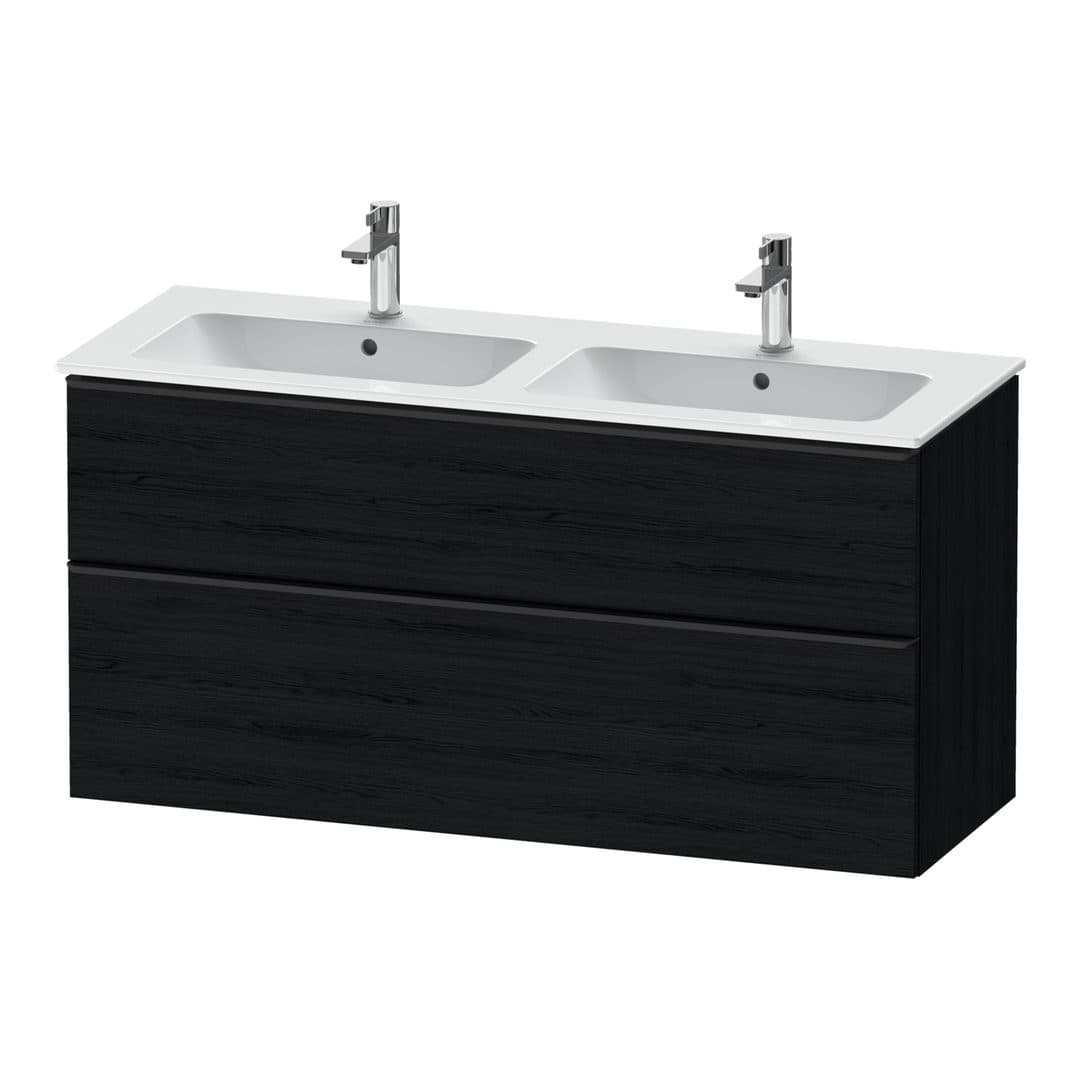 Duravit D-Neo – Έπιπλο Νιπτήρα – 1280 mm, 2 συρτάρια, Diamond black Matt – Black oak Matt, Decor (DE43650BD160000)