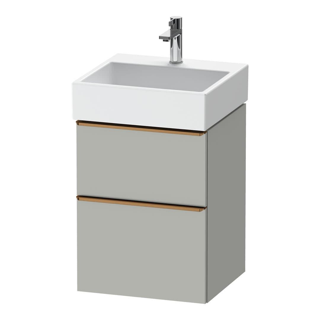 Duravit D-Neo – Έπιπλο Νιπτήρα – 484 mm, 2 συρτάρια, νιπτήρας κέντρο, 484 x 442 x 625 mm, Bronze Brushed – Concrete grey Matt, Decor (DE4370004070000)