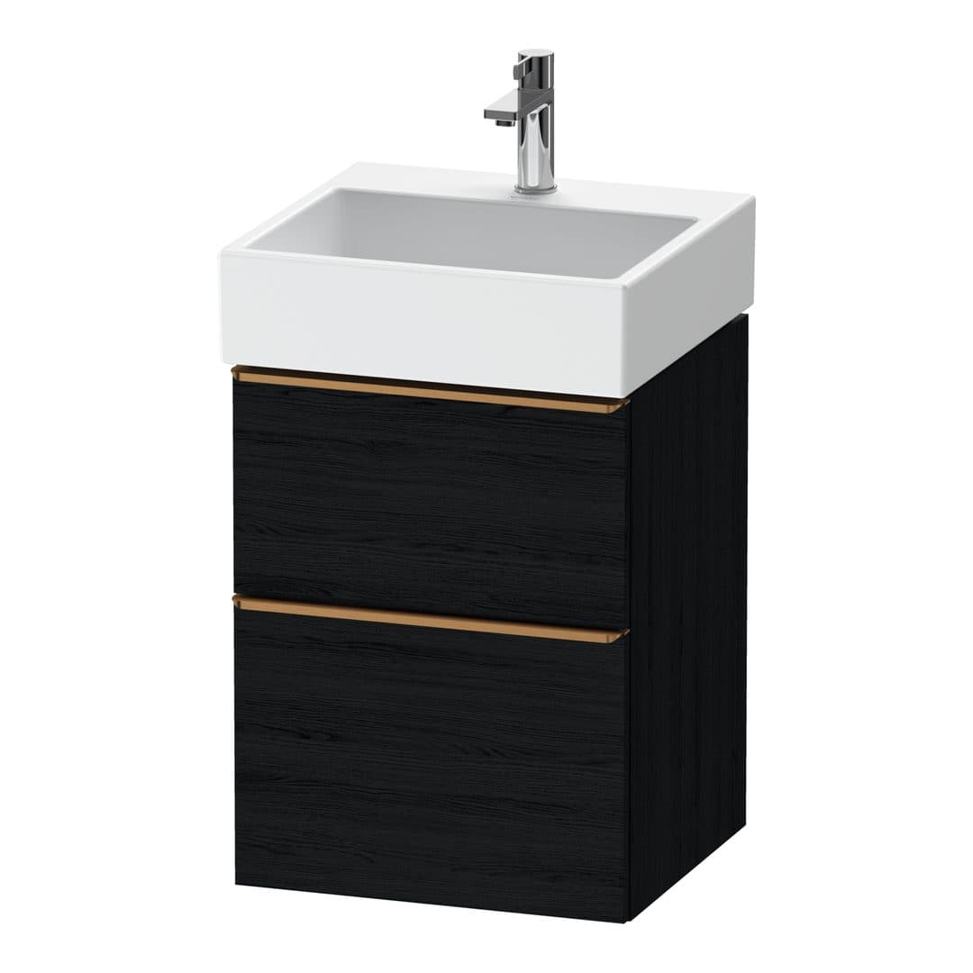 Duravit D-Neo – Έπιπλο Νιπτήρα – 484 mm, 2 συρτάρια, νιπτήρας κέντρο, 484 x 442 x 625 mm, Bronze Brushed – Black oak Matt, Decor (DE4370004160000)