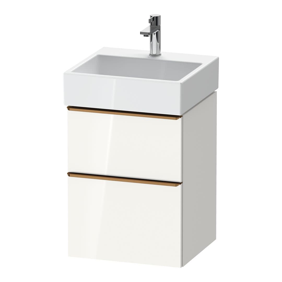 Duravit D-Neo – Έπιπλο Νιπτήρα – 484 mm, 2 συρτάρια, νιπτήρας κέντρο, 484 x 442 x 625 mm, Bronze Brushed – White High Gloss, Decor (DE4370004220000)