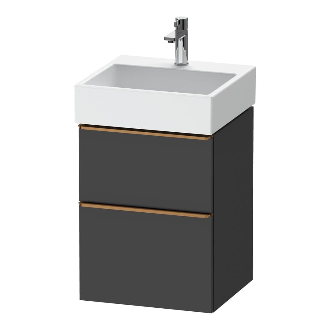 Duravit D-Neo – Έπιπλο Νιπτήρα – 484 mm, 2 συρτάρια, νιπτήρας κέντρο, 484 x 442 x 625 mm, Bronze Brushed – Graphite Matt, Decor (DE4370004490000)