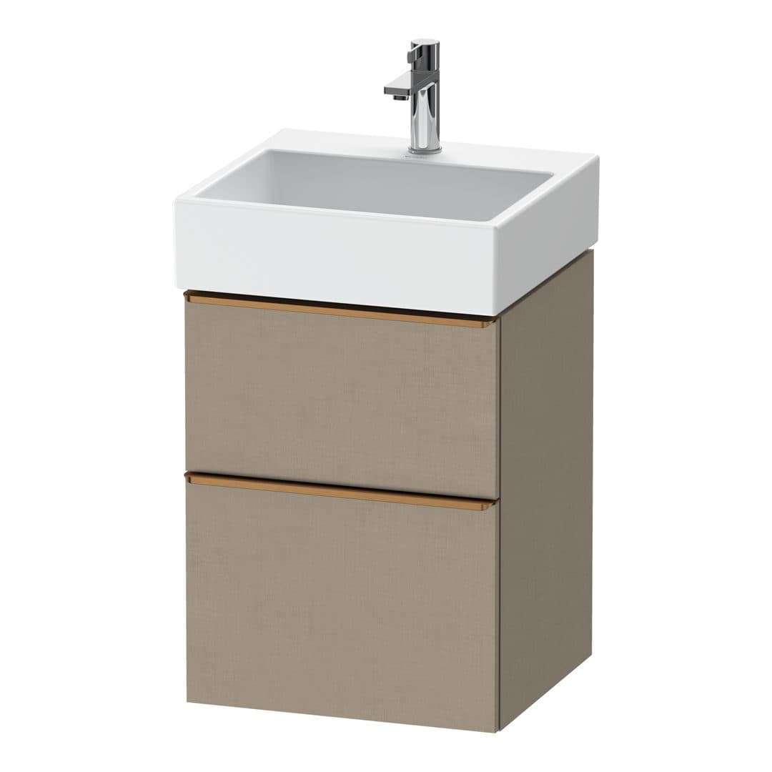Duravit D-Neo – Έπιπλο Νιπτήρα – 484 mm, 2 συρτάρια, νιπτήρας κέντρο, 484 x 442 x 625 mm, Bronze Brushed – Linen Matt, Decor (DE4370004750000)