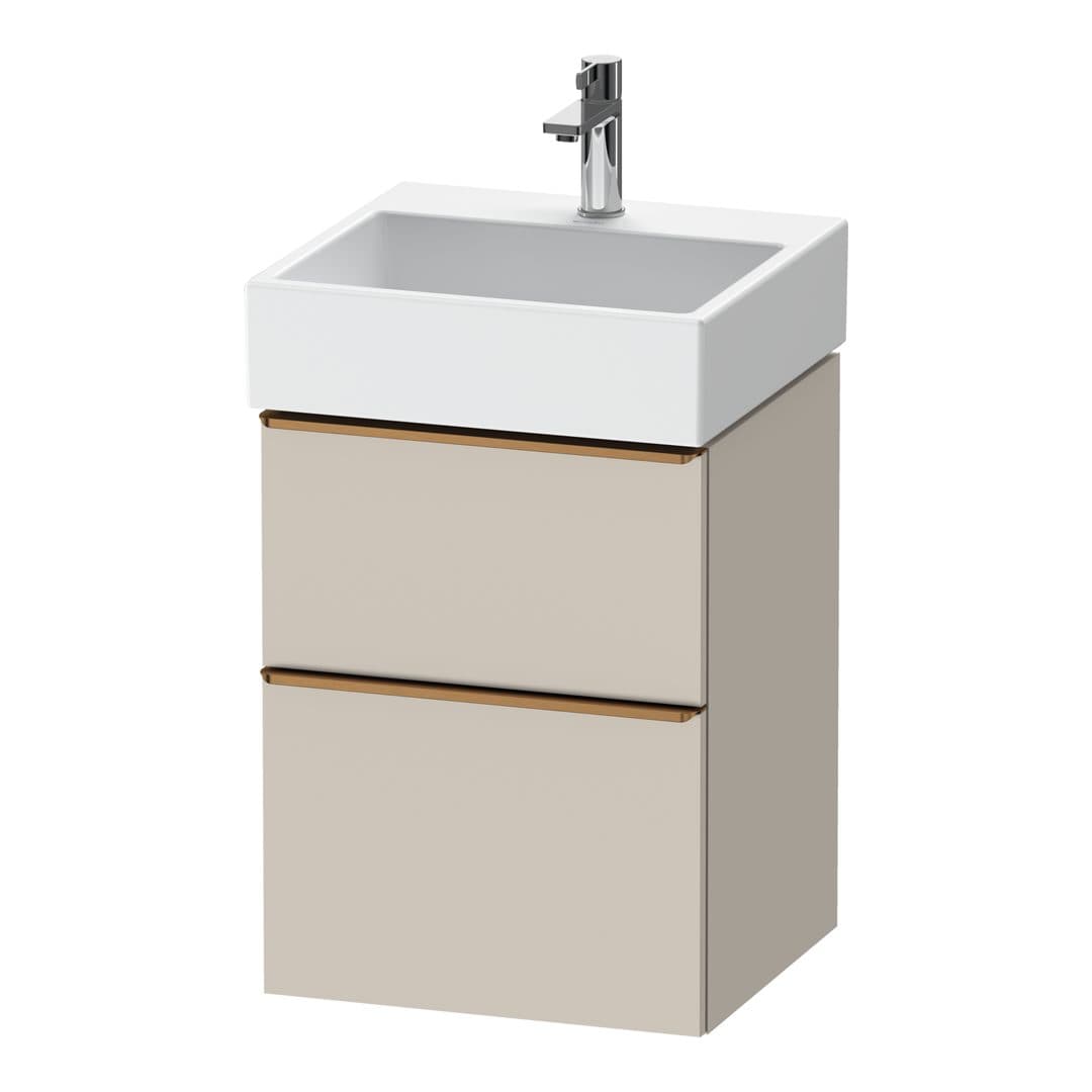 Duravit D-Neo – Έπιπλο Νιπτήρα – 484 mm, 2 συρτάρια, νιπτήρας κέντρο, 484 x 442 x 625 mm, Bronze Brushed – Taupe Matt, Decor (DE4370004910000)