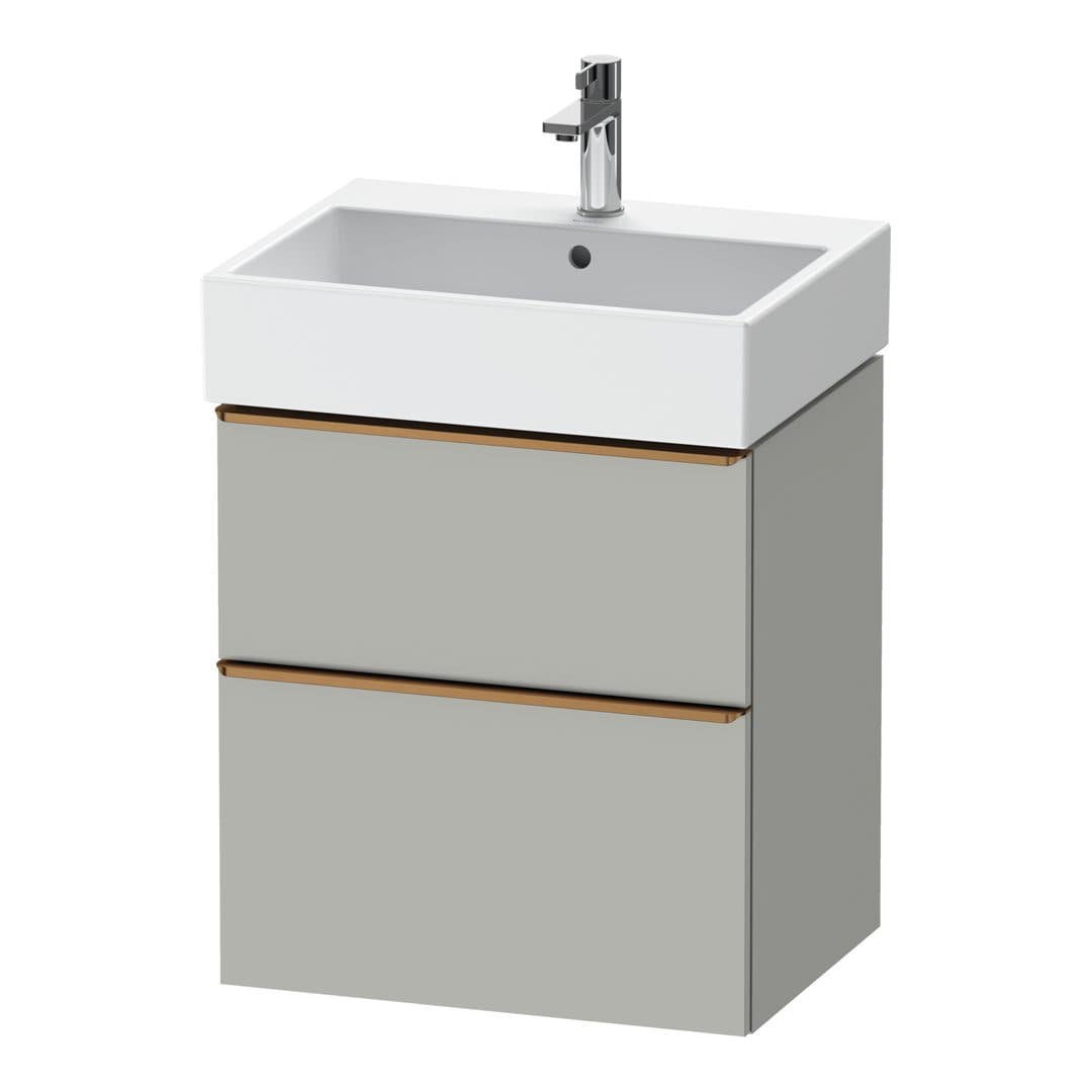 Duravit D-Neo – Έπιπλο Νιπτήρα – 584 mm, 2 συρτάρια, νιπτήρας κέντρο, 584 x 442 x 625 mm, Bronze Brushed – Concrete grey Matt, Decor (DE4371004070000)