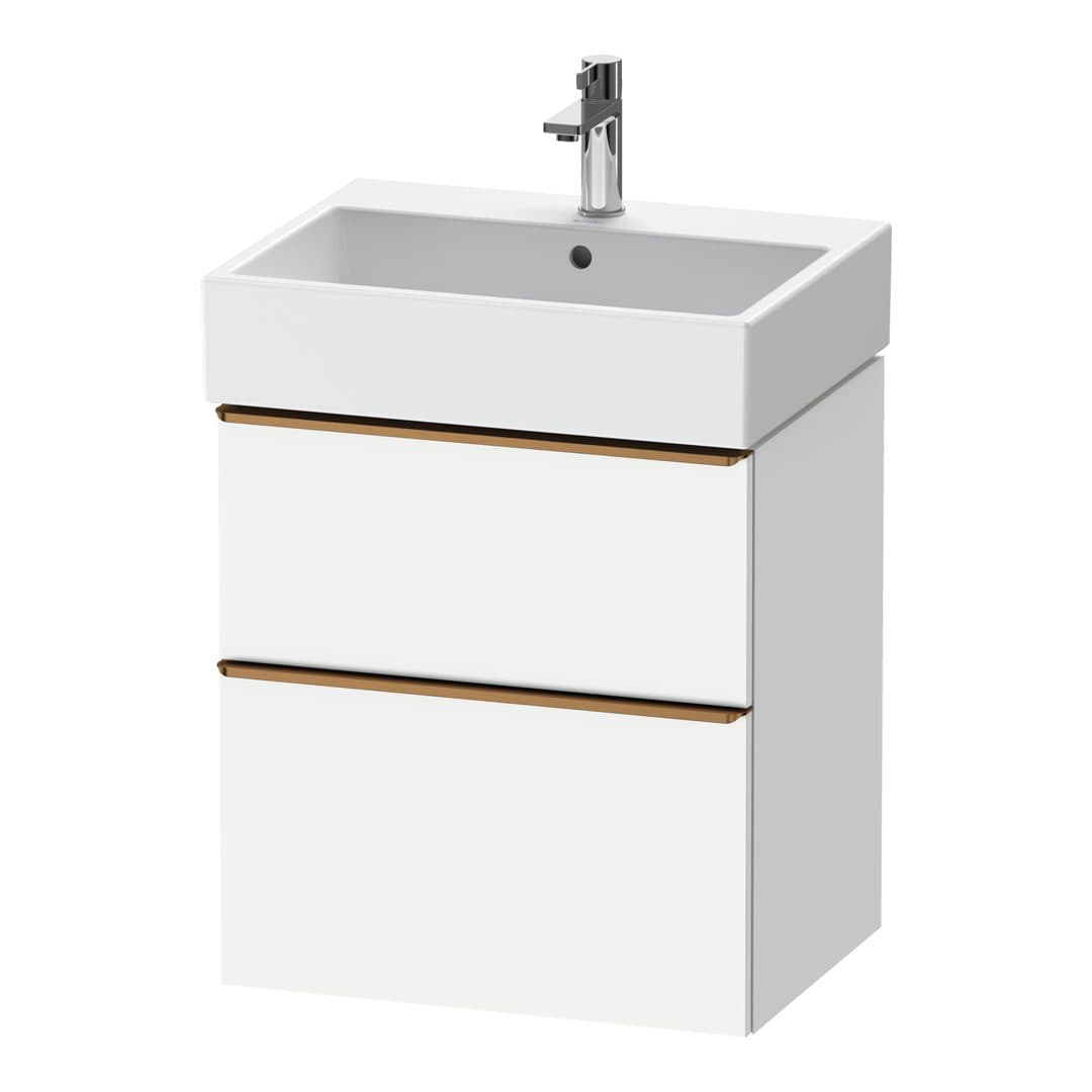 Duravit D-Neo – Έπιπλο Νιπτήρα – 584 mm, 2 συρτάρια, νιπτήρας κέντρο, 584 x 442 x 625 mm, Bronze Brushed – White Matt, Decor (DE4371004180000)