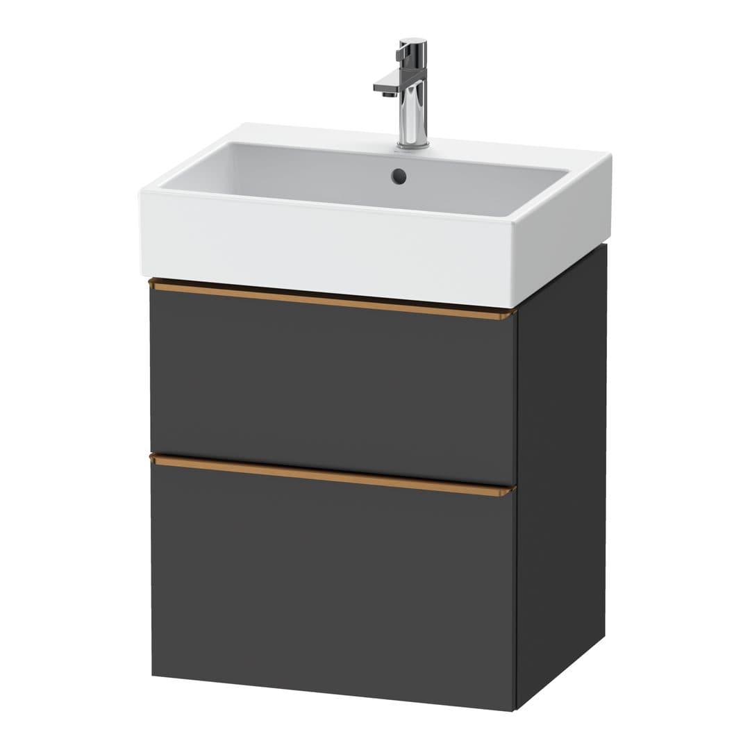 Duravit D-Neo – Έπιπλο Νιπτήρα – 584 mm, 2 συρτάρια, νιπτήρας κέντρο, 584 x 442 x 625 mm, Bronze Brushed – Graphite Matt, Decor (DE4371004490000)