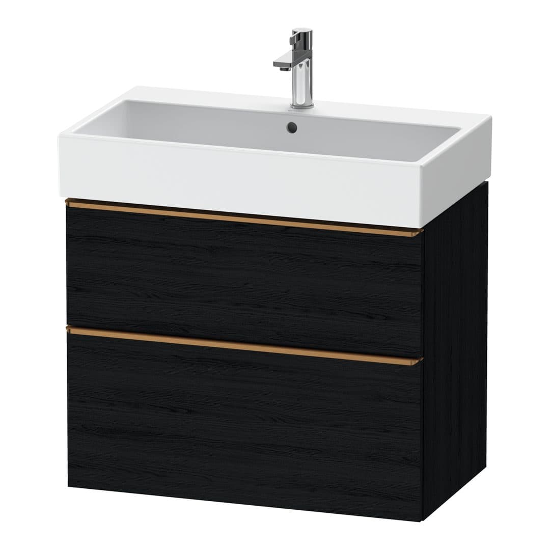 Duravit D-Neo – Έπιπλο Νιπτήρα – 784 mm, 2 συρτάρια, νιπτήρας κέντρο, 784 x 442 x 625 mm, Bronze Brushed – Black oak Matt, Decor (DE4373004160000)