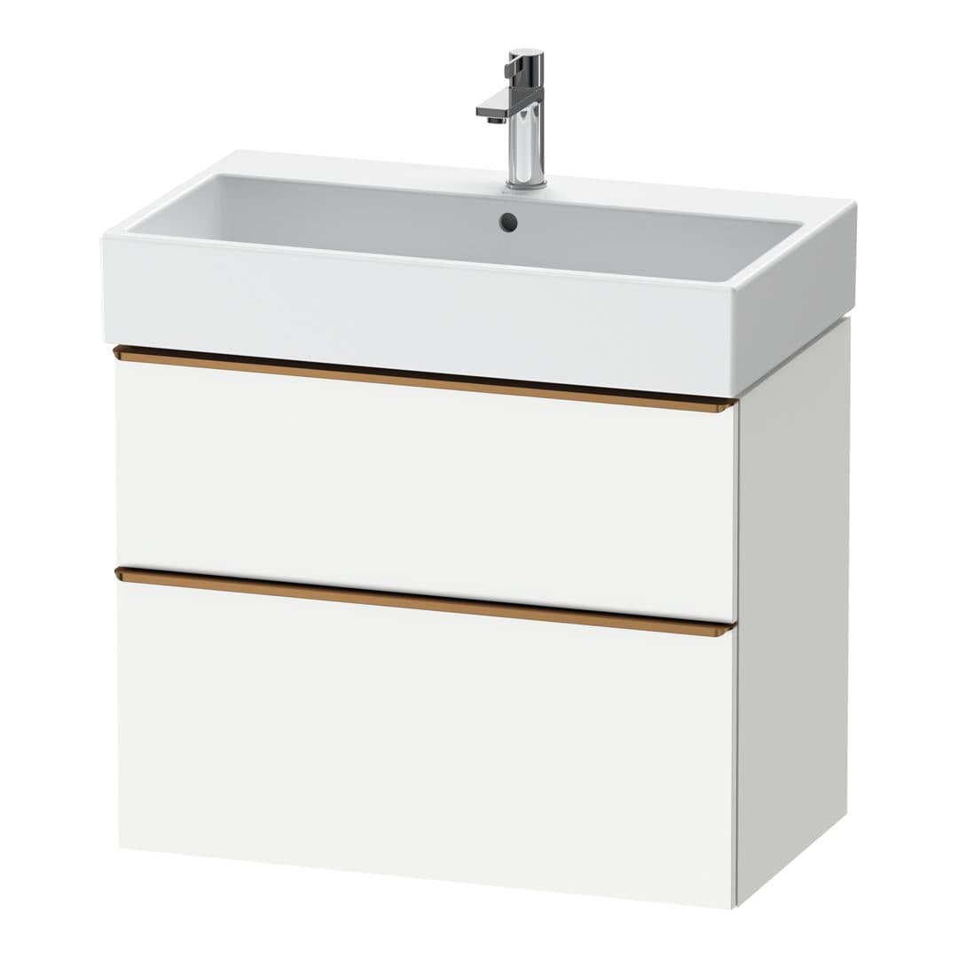 Duravit D-Neo – Έπιπλο Νιπτήρα – 784 mm, 2 συρτάρια, νιπτήρας κέντρο, 784 x 442 x 625 mm, Bronze Brushed – White Matt, Decor (DE4373004180000)