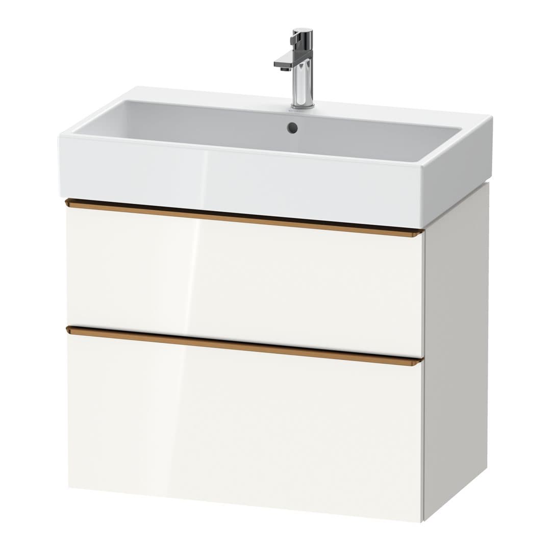Duravit D-Neo – Έπιπλο Νιπτήρα – 784 mm, 2 συρτάρια, νιπτήρας κέντρο, 784 x 442 x 625 mm, Bronze Brushed – White High Gloss, Decor (DE4373004220000)