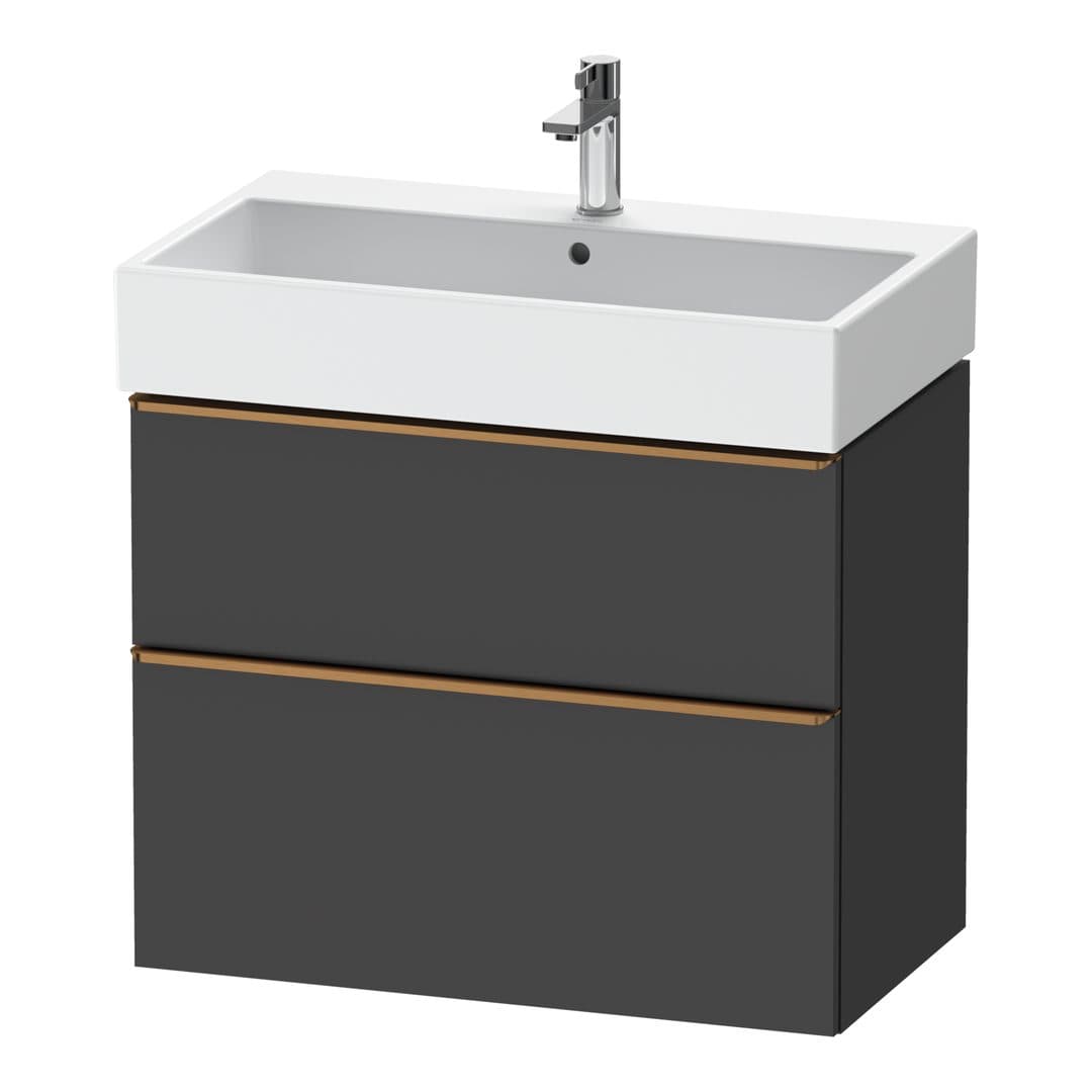 Duravit D-Neo – Έπιπλο Νιπτήρα – 784 mm, 2 συρτάρια, νιπτήρας κέντρο, 784 x 442 x 625 mm, Bronze Brushed – Graphite Matt, Decor (DE4373004490000)