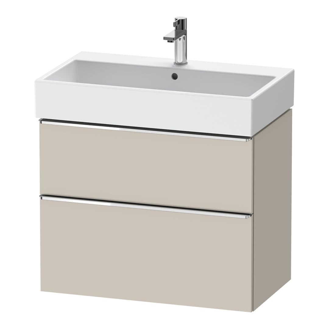 Duravit D-Neo – Έπιπλο Νιπτήρα – 784 mm, 2 συρτάρια, νιπτήρας κέντρο, 784 x 442 x 625 mm, Chrome High Gloss – Taupe Matt, Decor (DE4373010910000)