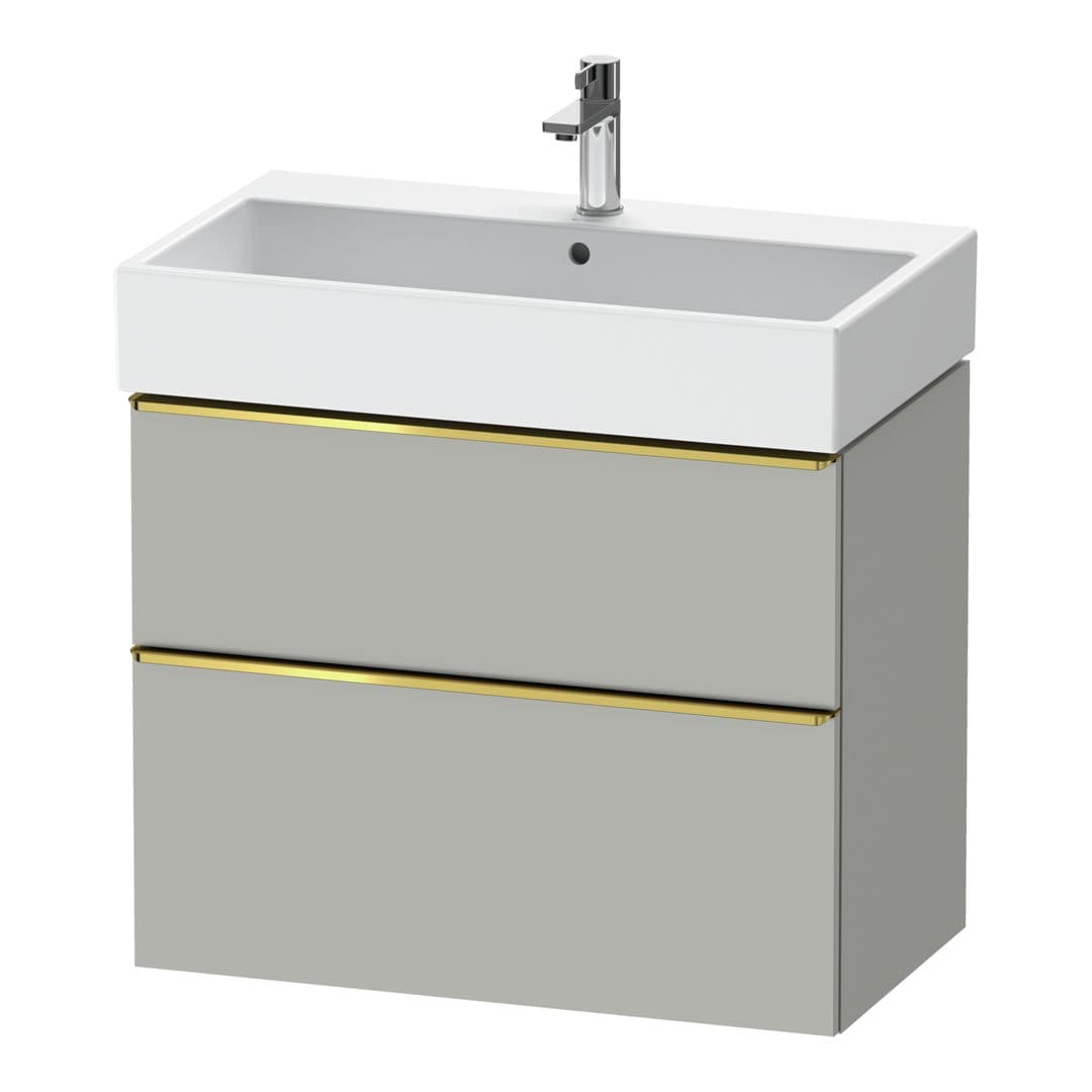 Duravit D-Neo – Έπιπλο Νιπτήρα – 784 mm, 2 συρτάρια, νιπτήρας κέντρο, 784 x 442 x 625 mm, Gold Polished – Concrete grey Matt, Decor (DE4373034070000)