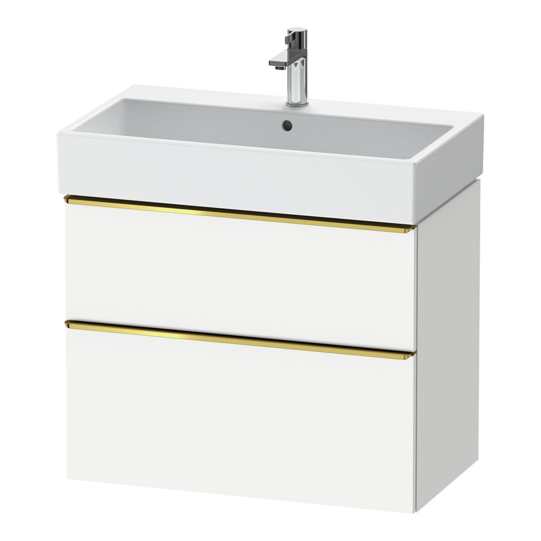 Duravit D-Neo – Έπιπλο Νιπτήρα – 784 mm, 2 συρτάρια, νιπτήρας κέντρο, 784 x 442 x 625 mm, Gold Polished – White Matt, Decor (DE4373034180000)