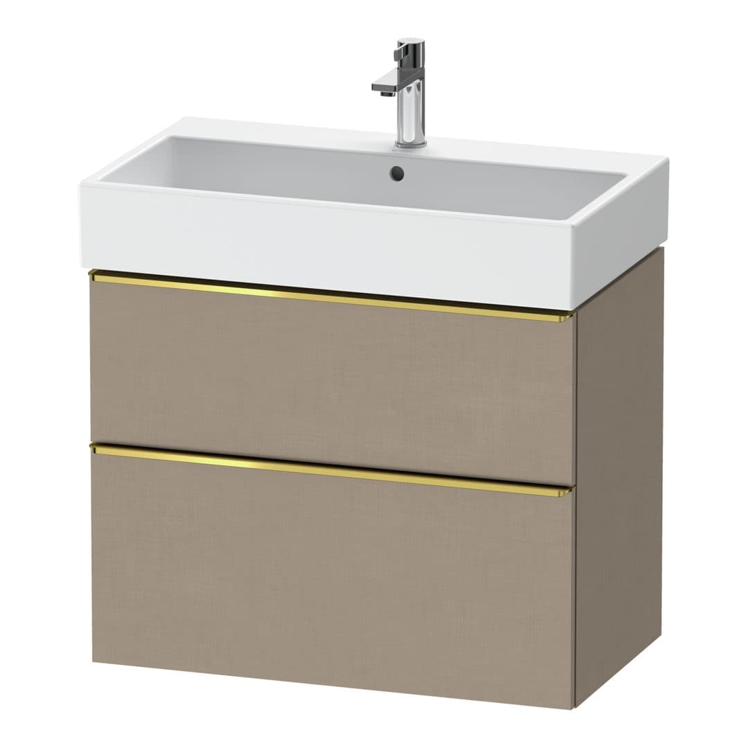 Duravit D-Neo – Έπιπλο Νιπτήρα – 784 mm, 2 συρτάρια, νιπτήρας κέντρο, 784 x 442 x 625 mm, Gold Polished – Linen Matt, Decor (DE4373034750000)
