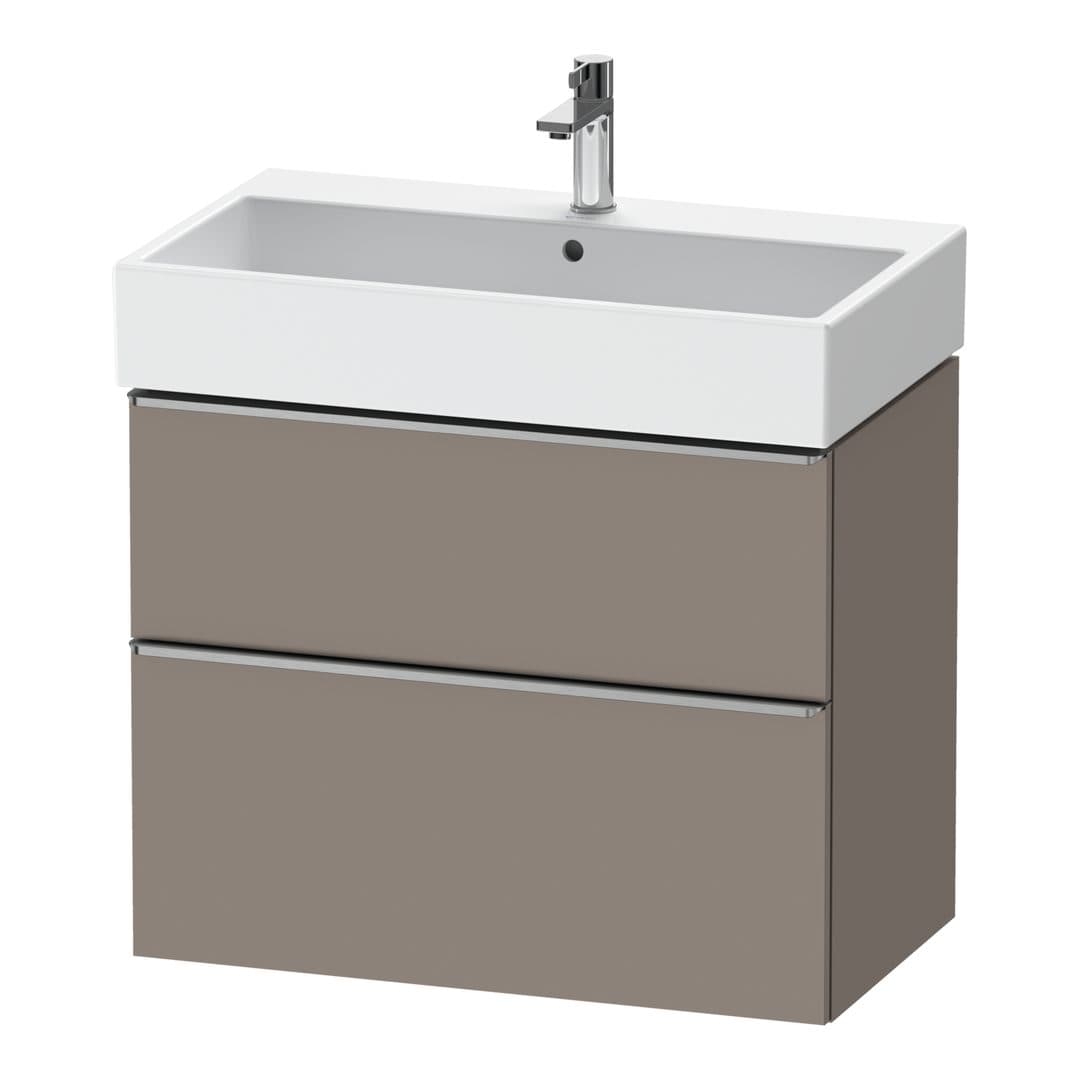 Duravit D-Neo – Έπιπλο Νιπτήρα – 784 mm, 2 συρτάρια, νιπτήρας κέντρο, 784 x 442 x 625 mm, Stainless steel Brushed – Basalte Matt, Decor (DE4373070430000)