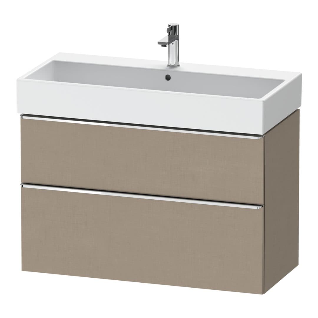 Duravit D-Neo – Έπιπλο Νιπτήρα – 984 mm, 2 συρτάρια, νιπτήρας κέντρο, 984 x 442 x 625 mm, Chrome High Gloss – Linen Matt, Decor (DE4374010750000)