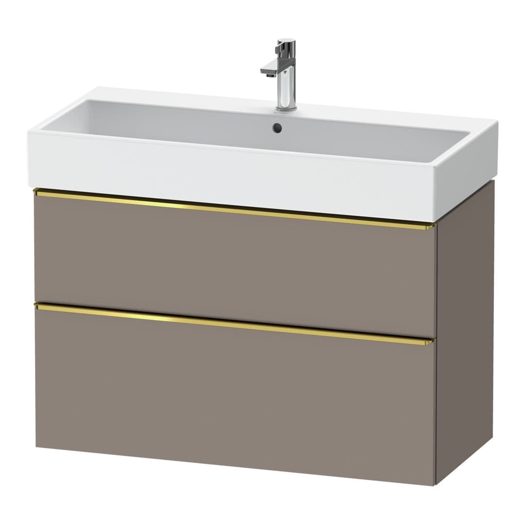 Duravit D-Neo – Έπιπλο Νιπτήρα – 984 mm, 2 συρτάρια, νιπτήρας κέντρο, 984 x 442 x 625 mm, Gold Polished – Basalte Matt, Decor (DE4374034430000)