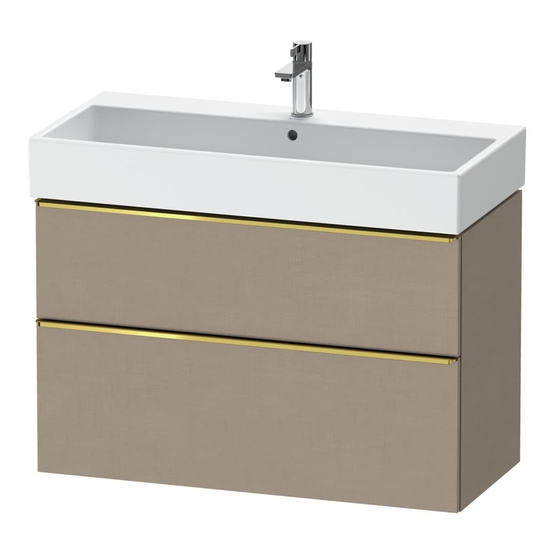 Duravit D-Neo – Έπιπλο Νιπτήρα – 984 mm, 2 συρτάρια, νιπτήρας κέντρο, 984 x 442 x 625 mm, Gold Polished – Linen Matt, Decor (DE4374034750000)