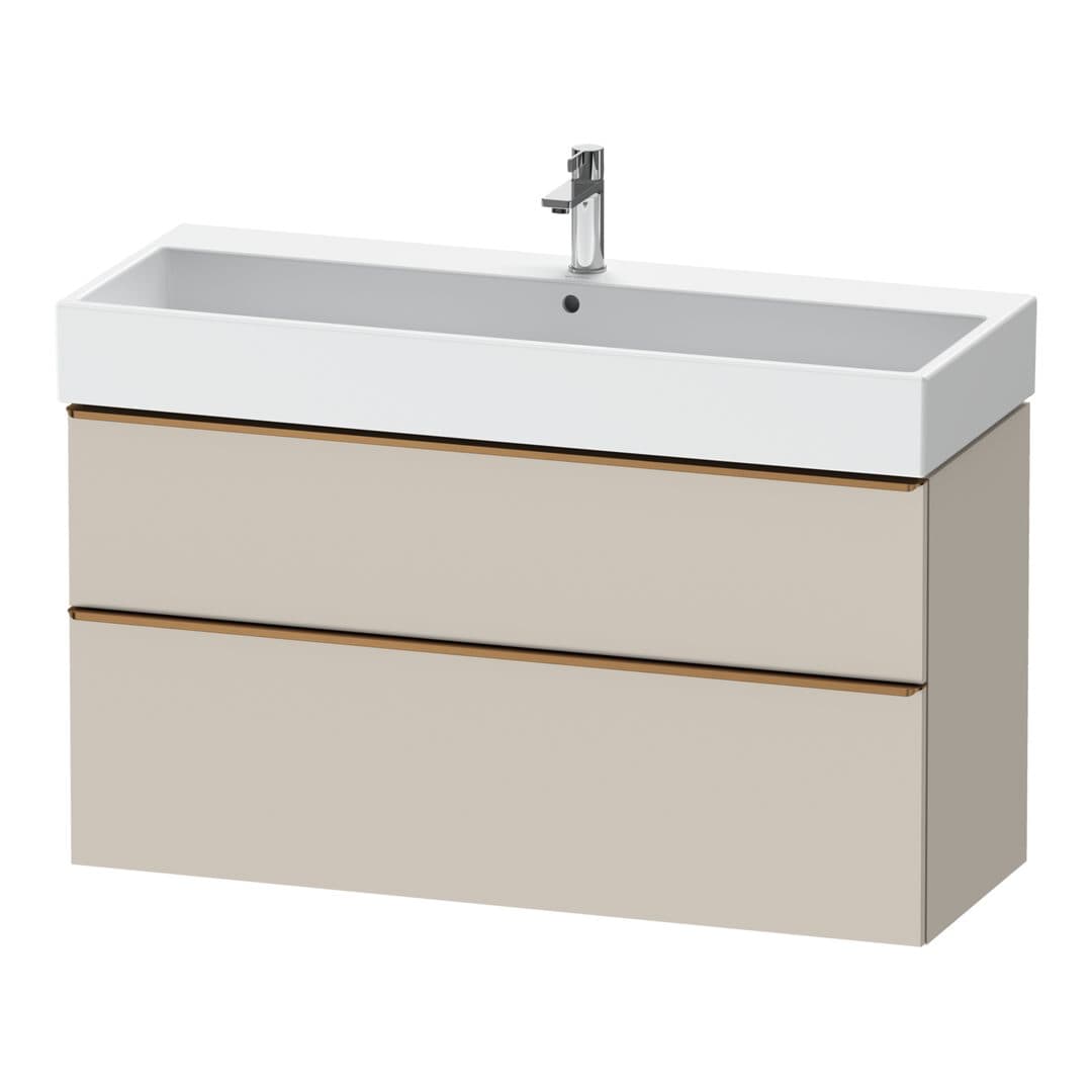 Duravit D-Neo – Έπιπλο Νιπτήρα – 1184 mm, 2 συρτάρια, νιπτήρας κέντρο, 1184 x 442 x 625 mm, Bronze Brushed – Taupe Matt, Decor (DE4375004910000)