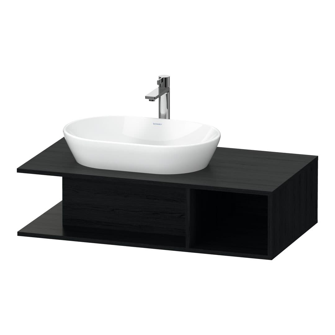 Duravit D-Neo – Έπιπλο Νιπτήρα – 1000 mm, για κονσόλα, νιπτήρας αριστερά – Black oak Matt, Decor (DE492901616)