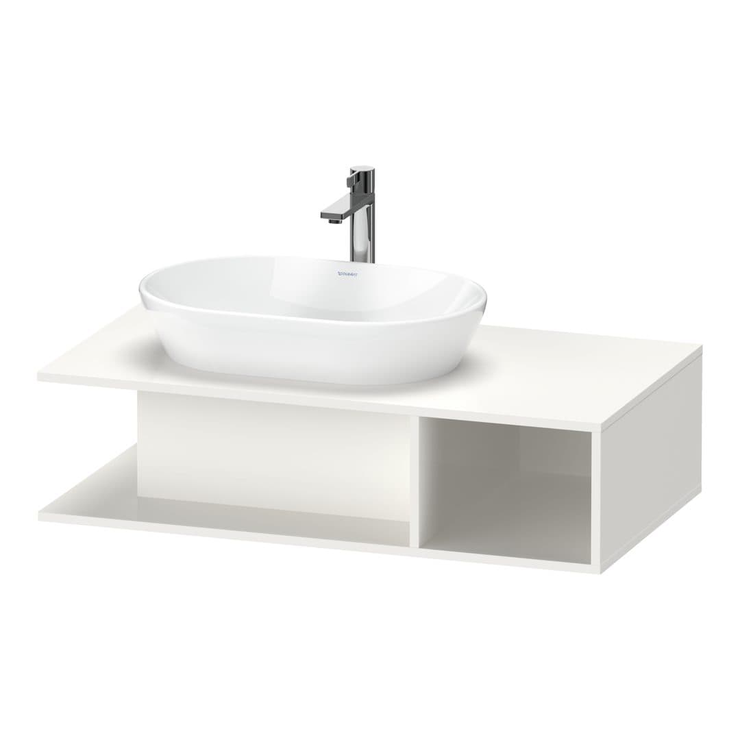 Duravit D-Neo – Έπιπλο Νιπτήρα – 1000 mm, για κονσόλα, νιπτήρας αριστερά – White High Gloss, Decor (DE492902222)