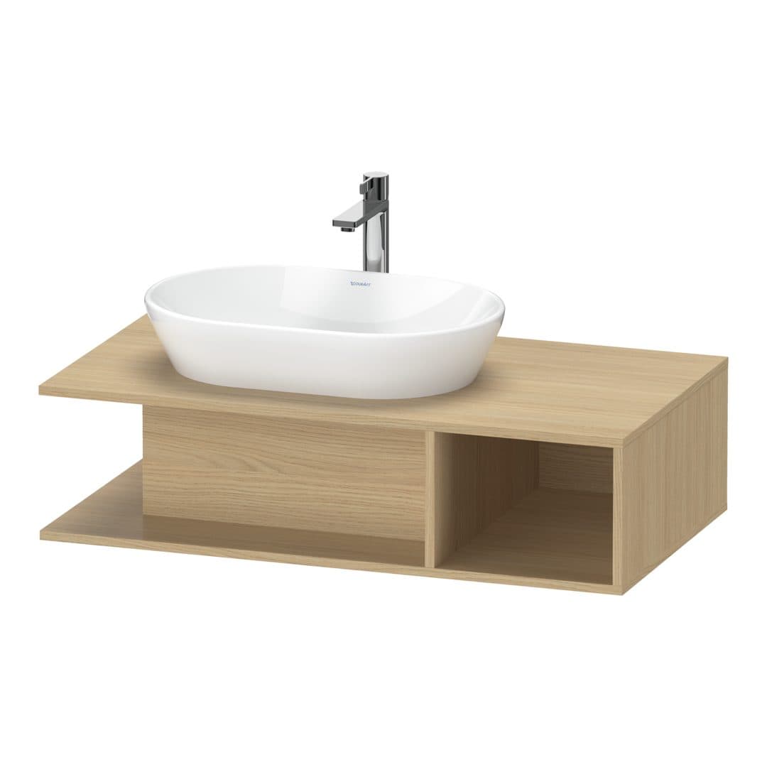 Duravit D-Neo – Έπιπλο Νιπτήρα – 1000 mm, για κονσόλα, νιπτήρας αριστερά – Natural oak, Decor (DE492903030)