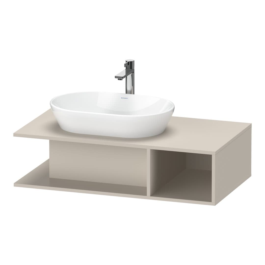 Duravit D-Neo – Έπιπλο Νιπτήρα – 1000 mm, για κονσόλα, νιπτήρας αριστερά – Taupe Matt, Decor (DE492909191)
