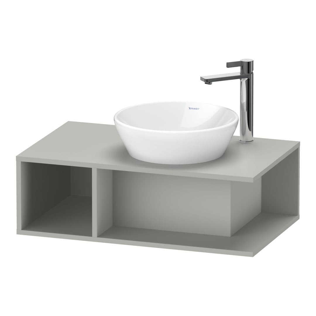 Duravit D-Neo – Έπιπλο Νιπτήρα – 800 mm, για κονσόλα, νιπτήρας δεξιά, Compact – Concrete grey Matt, Decor (DE493800707)