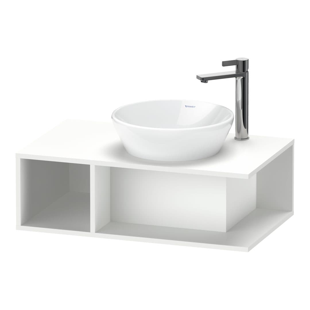 Duravit D-Neo – Έπιπλο Νιπτήρα – 800 mm, για κονσόλα, νιπτήρας δεξιά, Compact – White Matt, Decor (DE493801818)
