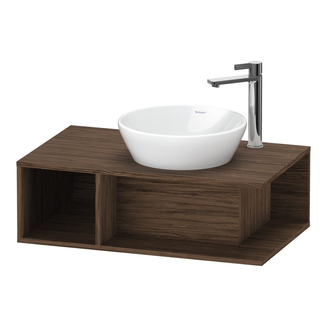 Duravit D-Neo – Έπιπλο Νιπτήρα – 800 mm, για κονσόλα, νιπτήρας δεξιά, Compact – Walnut dark Matt, Decor (DE493802121)