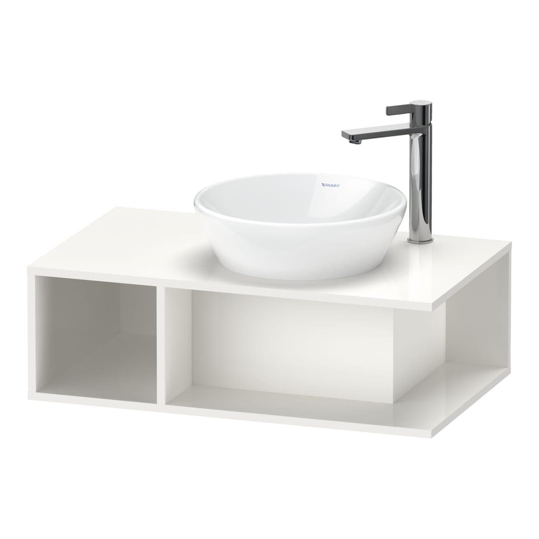 Duravit D-Neo – Έπιπλο Νιπτήρα – 800 mm, για κονσόλα, νιπτήρας δεξιά, Compact – White High Gloss, Decor (DE493802222)