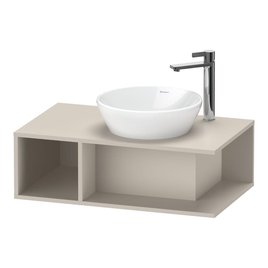 Duravit D-Neo – Έπιπλο Νιπτήρα – 800 mm, για κονσόλα, νιπτήρας δεξιά, Compact – Taupe Matt, Decor (DE493809191)