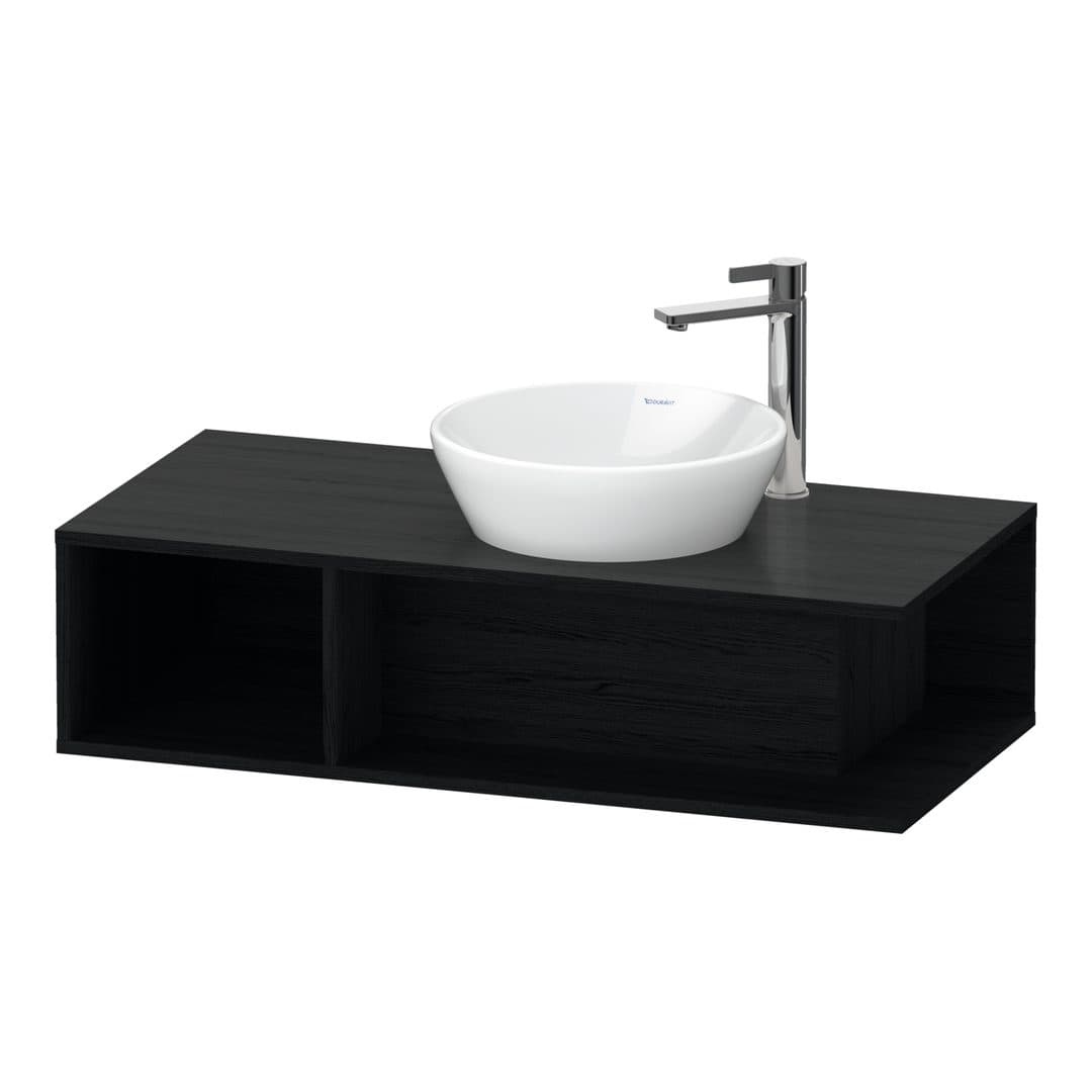 Duravit D-Neo – Έπιπλο Νιπτήρα – 1000 mm, για κονσόλα, νιπτήρας δεξιά, Compact – Black oak Matt, Decor (DE493901616)