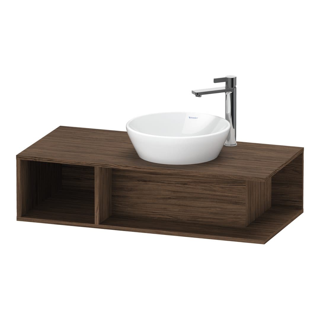 Duravit D-Neo – Έπιπλο Νιπτήρα – 1000 mm, για κονσόλα, νιπτήρας δεξιά, Compact – Walnut dark Matt, Decor (DE493902121)