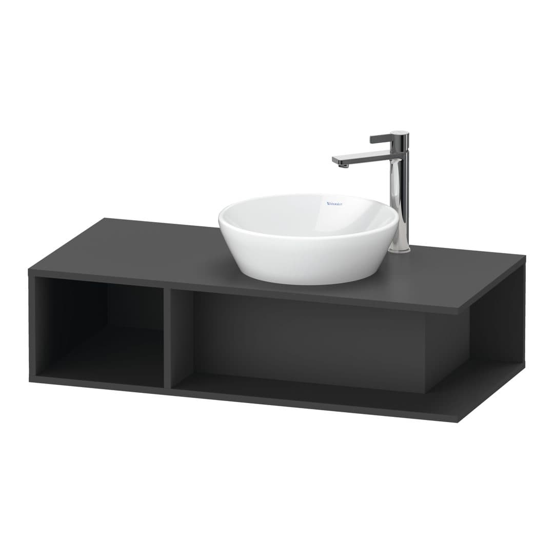 Duravit D-Neo – Έπιπλο Νιπτήρα – 1000 mm, για κονσόλα, νιπτήρας δεξιά, Compact – Graphite Matt, Decor (DE493904949)