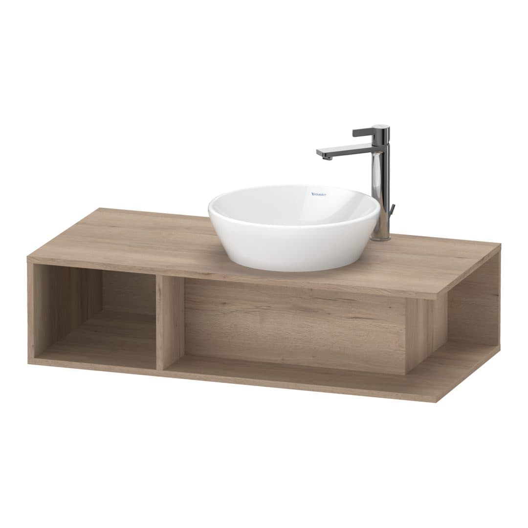 Duravit D-Neo – Έπιπλο Νιπτήρα – 1000 mm, για κονσόλα, νιπτήρας δεξιά, Compact – Marbled Oak Matt, Decor (DE493905555)