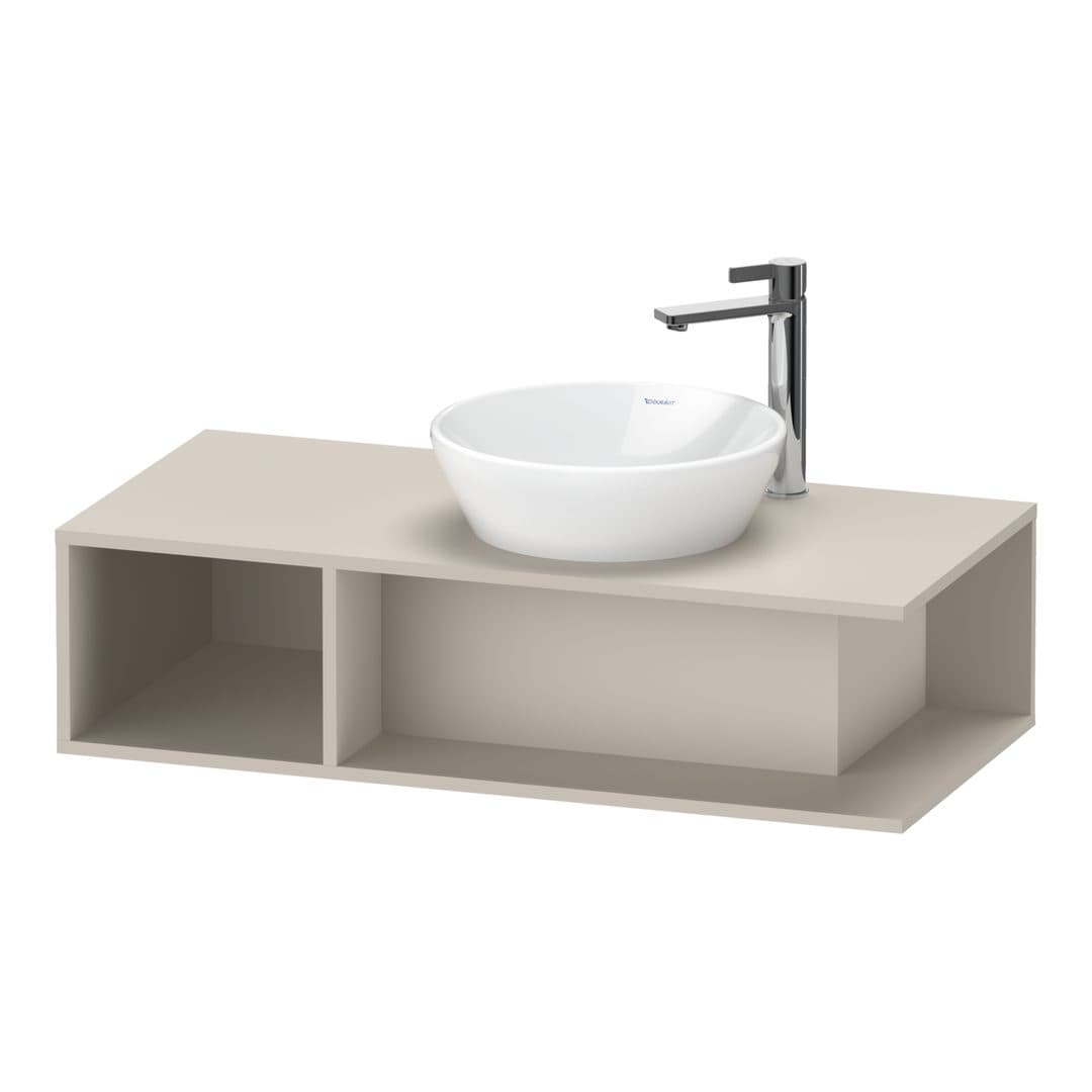 Duravit D-Neo – Έπιπλο Νιπτήρα – 1000 mm, για κονσόλα, νιπτήρας δεξιά, Compact – Taupe Matt, Decor (DE493909191)