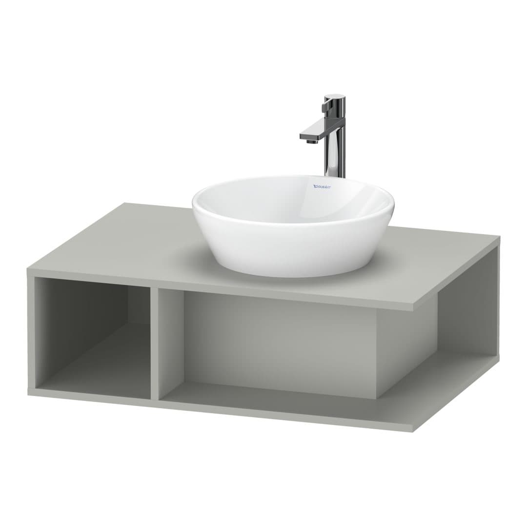 Duravit D-Neo – Έπιπλο Νιπτήρα – 800 mm, για κονσόλα, νιπτήρας δεξιά – Concrete grey Matt, Decor (DE495800707)