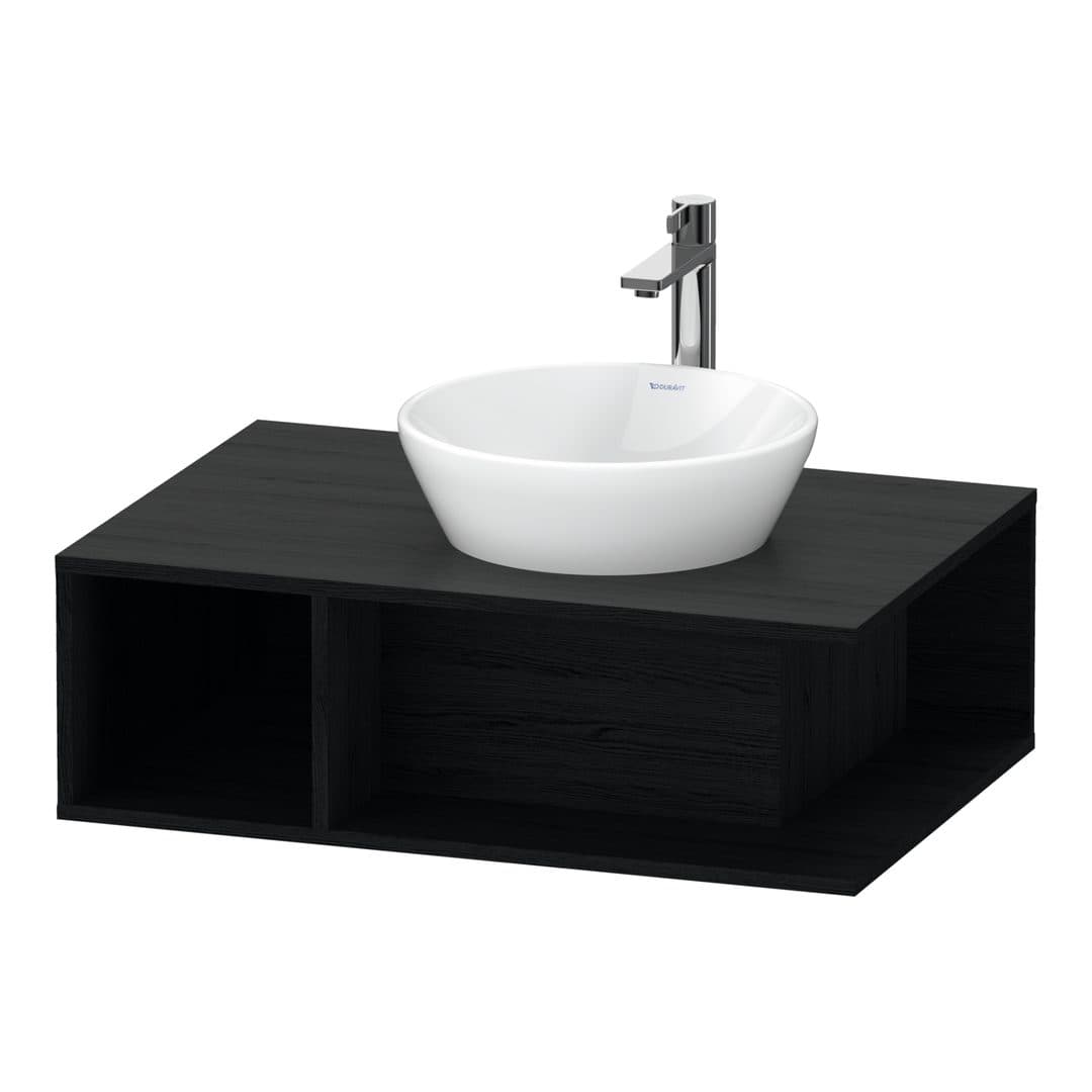Duravit D-Neo – Έπιπλο Νιπτήρα – 800 mm, για κονσόλα, νιπτήρας δεξιά – Black oak Matt, Decor (DE495801616)