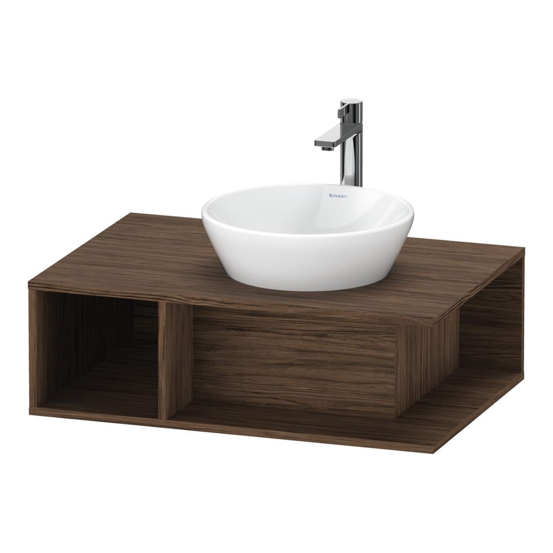 Duravit D-Neo – Έπιπλο Νιπτήρα – 800 mm, για κονσόλα, νιπτήρας δεξιά – Walnut dark Matt, Decor (DE495802121)