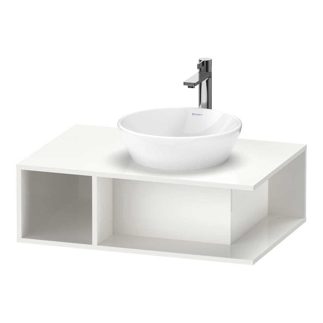 Duravit D-Neo – Έπιπλο Νιπτήρα – 800 mm, για κονσόλα, νιπτήρας δεξιά – White High Gloss, Decor (DE495802222)