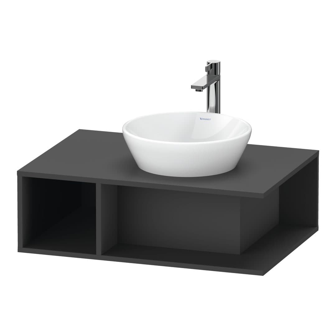 Duravit D-Neo – Έπιπλο Νιπτήρα – 800 mm, για κονσόλα, νιπτήρας δεξιά – Graphite Matt, Decor (DE495804949)