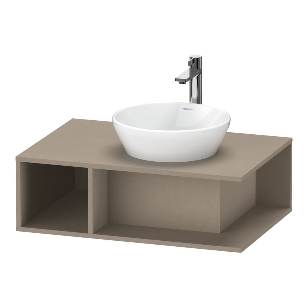 Duravit D-Neo – Έπιπλο Νιπτήρα – 800 mm, για κονσόλα, νιπτήρας δεξιά – Linen Matt, Decor (DE495807575)
