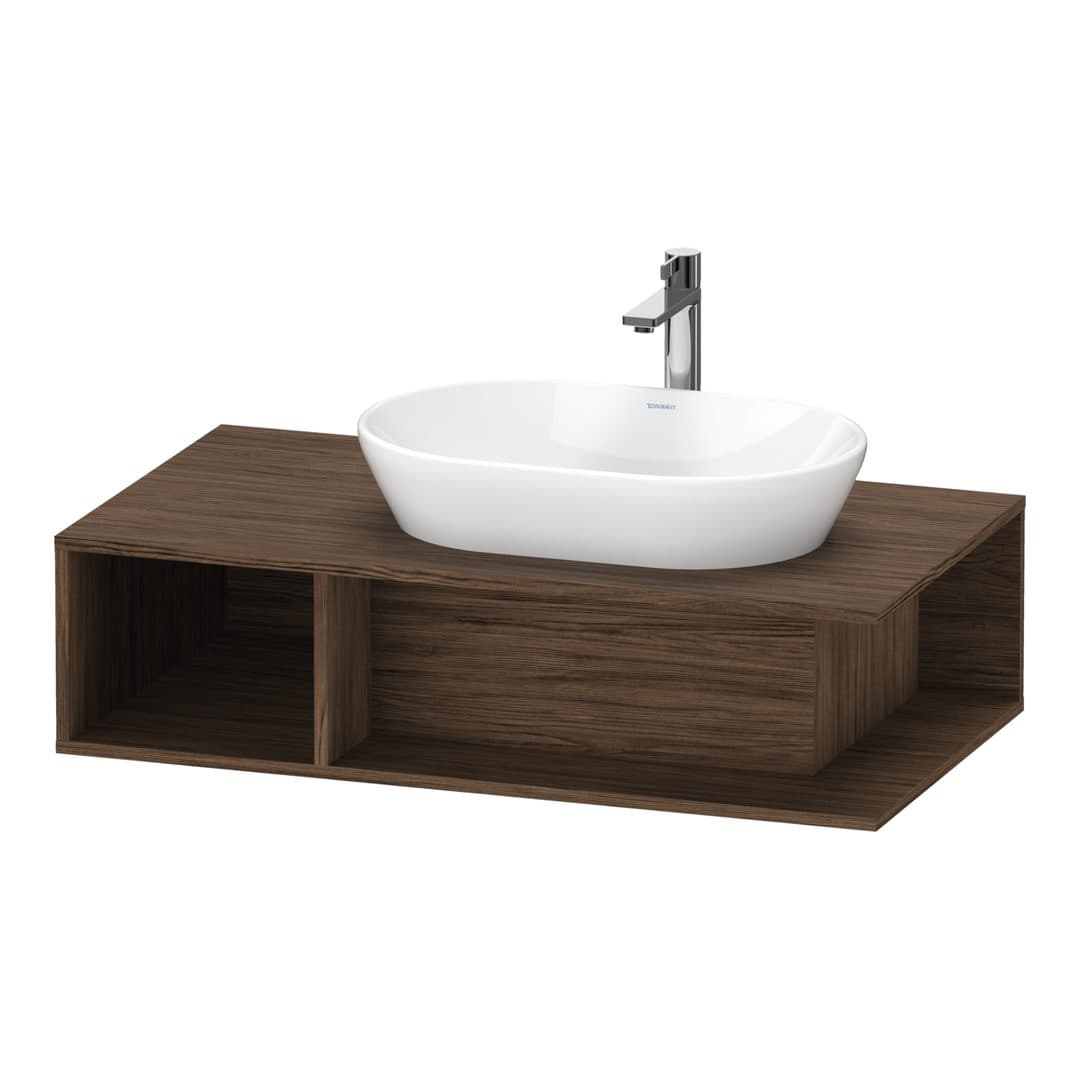 Duravit D-Neo – Έπιπλο Νιπτήρα – 1000 mm, για κονσόλα, νιπτήρας δεξιά – Walnut dark Matt, Decor (DE495902121)